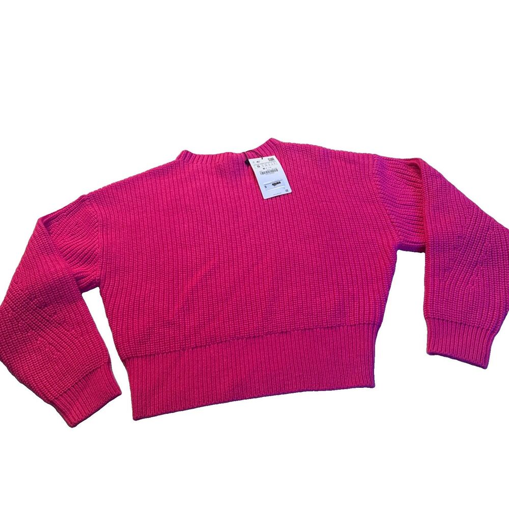 ZARA KNIT Womens Small Hot Pink Sweater